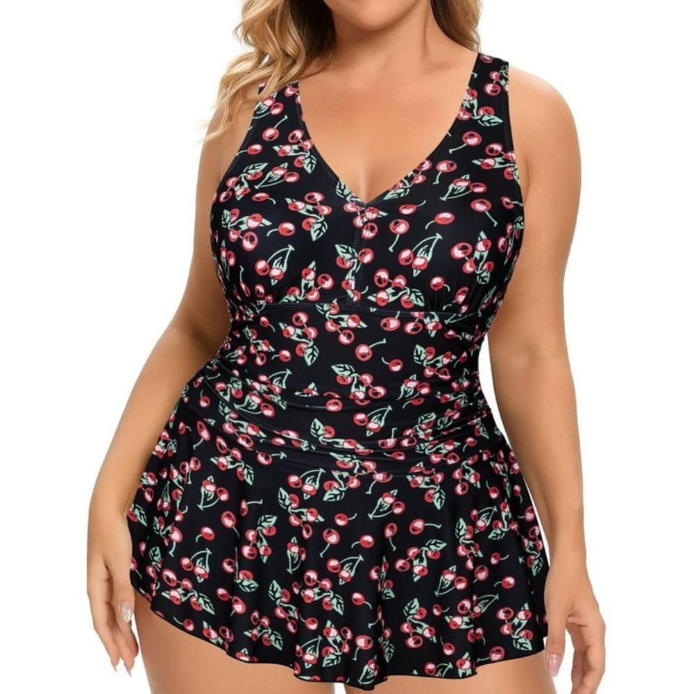 Rivelino plus size swim dress with shorts attached - Picture 8 of 8